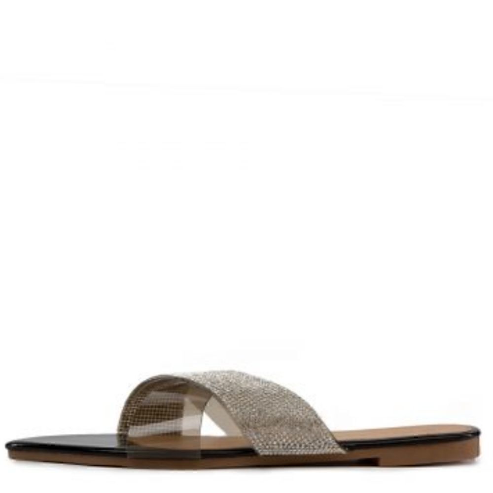 Rhinestone Slide Sandals size 7 - Picture 3 of 6